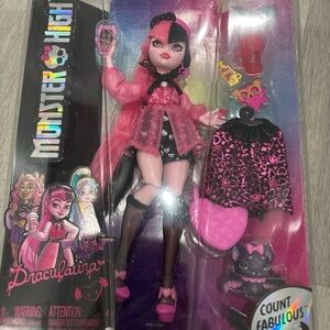 Monster High Doll in Pink and Black Ensemble